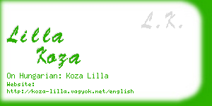 lilla koza business card
